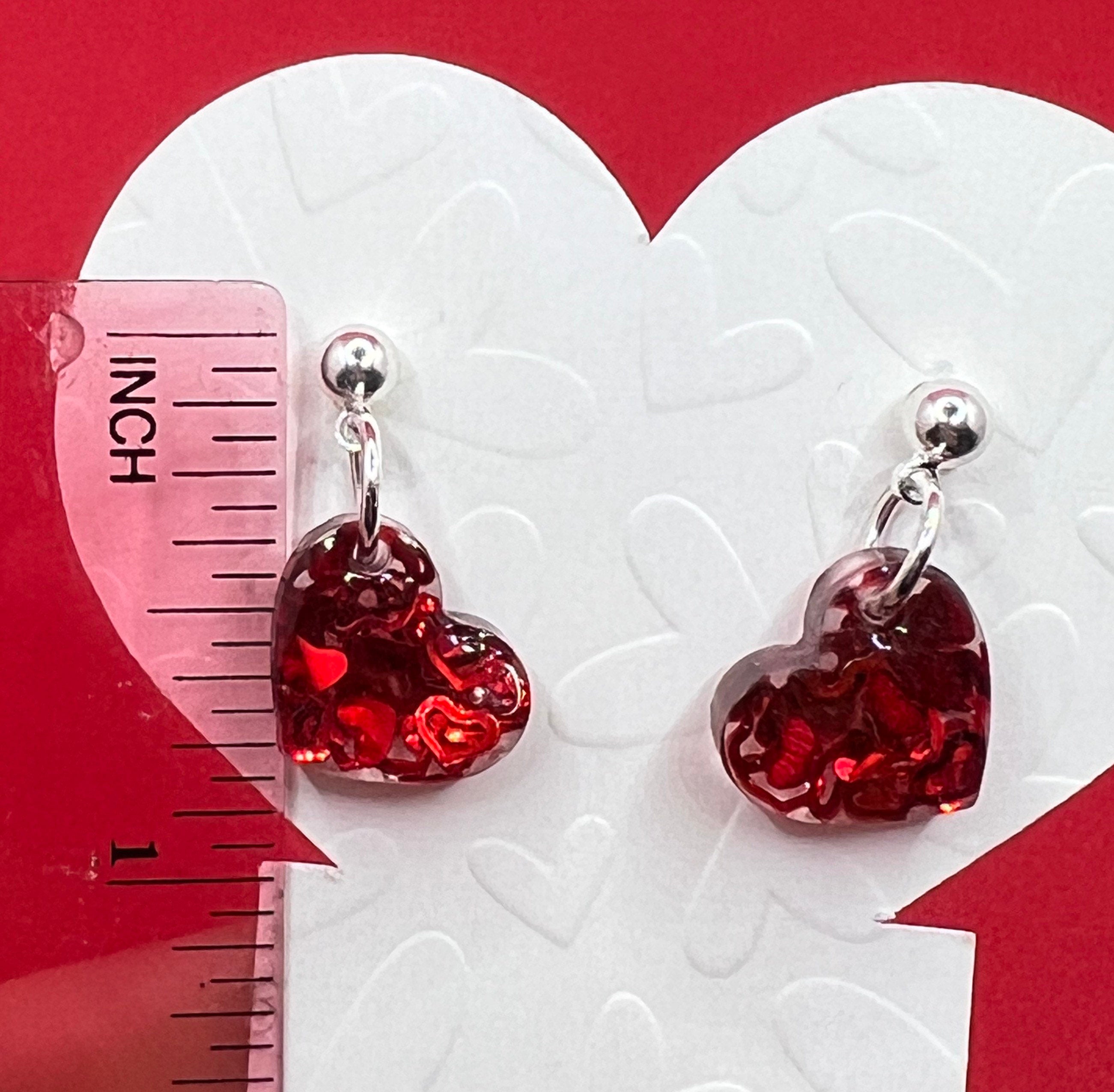 Buy Red Heart Retro Earrings by Isharya Online at Aza Fashions.
